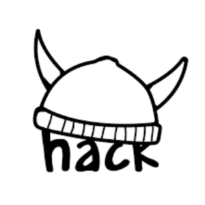 North Park Hack Club Logo that is a helmet with the word "hack" underneath