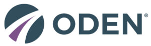 ODEN logo with the letters O, D, E and N and a circle icon with a path pattern