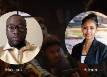 headshots of Makaato and Adyam
