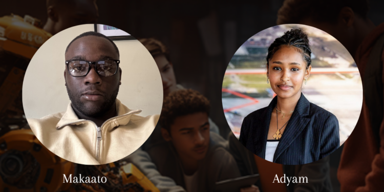 headshots of Makaato and Adyam