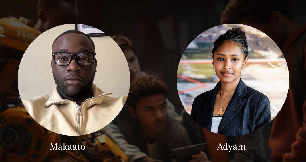 headshots of Makaato and Adyam